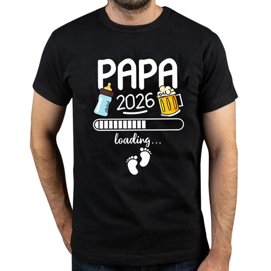 T-shirt "Papa 2026" - Cadeau Futur Papa